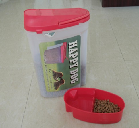 Pet 2-in-1 Food Container, Pet food storage/Barrel With bowls set(PFC 6032)