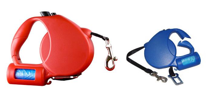 Nylon retractable dog leashes with Waste bags(PRL 1279)