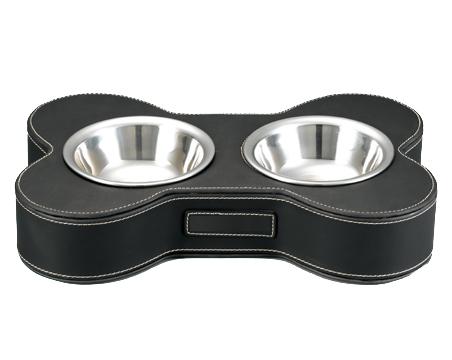 Luxurious Leather Bone Dog Bowl(PB 9010)