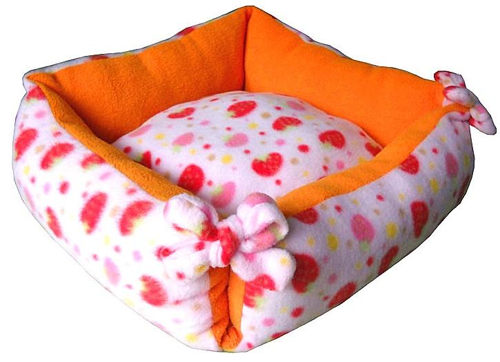 Bowknot Tied Square Pet Bed