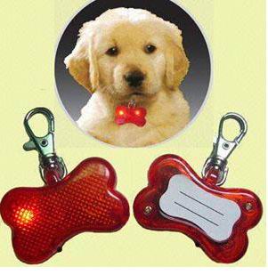 Bone-shaped LED Flashing ID Dog Tag(FT 0822)