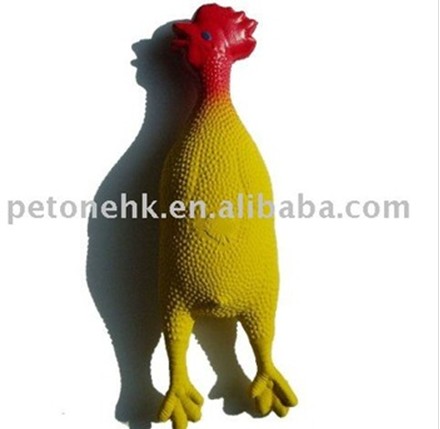 Latex Squeaky Chicken Dog Toy (DT 7707 )