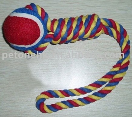 Ball Tug Rope dog toy (DT 5370 )