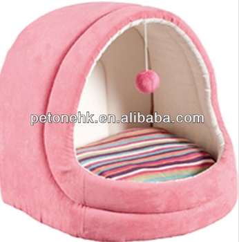 cozy pink princess pet bed