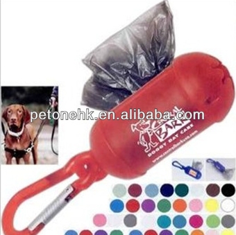 pet retractable dog leash with waste bag dispenser
