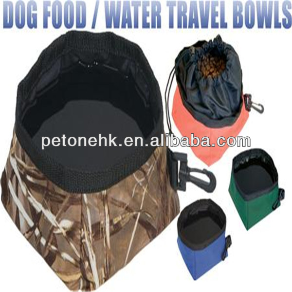 dual foldable silicone travel pet bowl