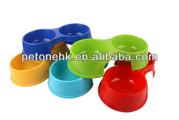 Plastic Dual Pet Food Bowl
